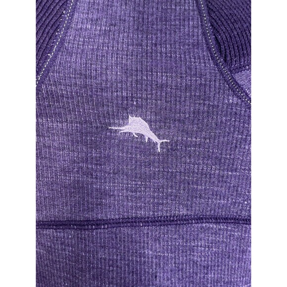Tommy Bahama Flip Side Twill Reversible Half‑Zip Sweater Men’s 2XL Purple - Picture 5 of 12